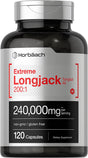 Longjack Tongkat Ali | 240,000 Mg (200:1 Potent Extract) | 120 Capsules | Extreme Male Performance Supplement | Super Concentrated Herbal Extract Formula | Non-Gmo and Gluten Free Pills | by Horbaach