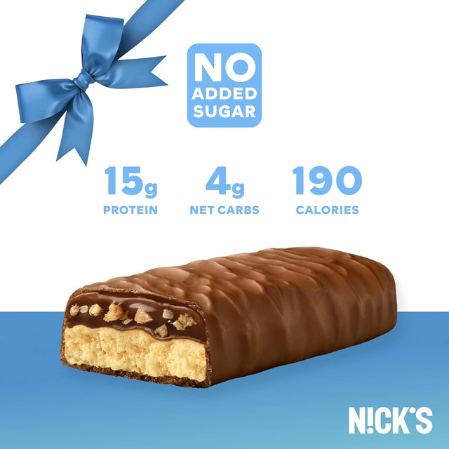 Nick'S Sampler Pack Swedish Style Protein Bars, Keto Friendly Snack Bars, No Added Sugar, 5G Collagen, Low Carb Protein Bar, Low Sugar Meal Replacement Bar, Keto Snacks, 36-Count