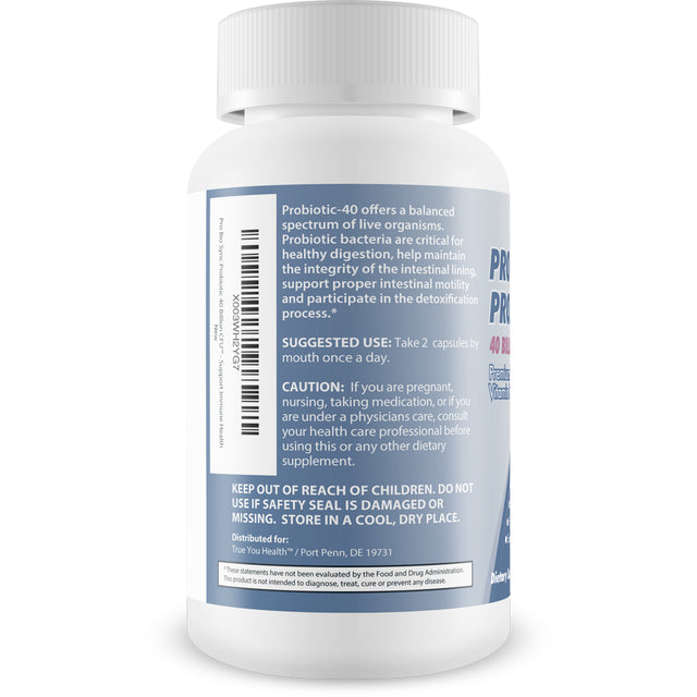 Pro Bio Sync Probiotic 40 Billion CFU - Premium Probiotic Supplement with Immune Support - Help Improve Gut Microbiome - Multiple Health Benefits - Support Digestion, Cellular Health, Circadian Rhythm