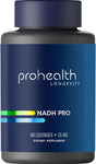 Prohealth NADH Pro - NAD Booster (25 Mg, 60 Fast-Acting Lozenges) Boost Energy, Memory and Focus | Mood Support | Antioxidant | ATP Production