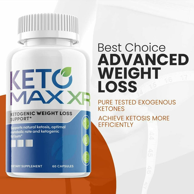 (5 Pack) Keto Max XR - Supplement for Weight Loss - Energy & Focus Boosting Dietary Supplements for Weight Management & Metabolism - Advanced Fat Burn Raspberry Ketones Pills - 300 Capsules