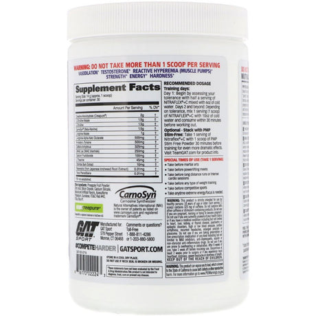 GAT Niraflex Creatine Cherry Limeade 14 8 Oz 420 G