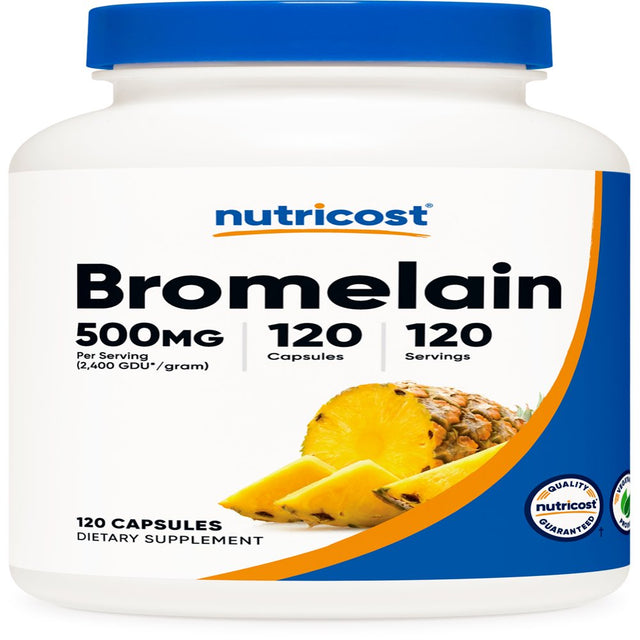 Nutricost Bromelain Supplement 500Mg, 120 Vegetarian Capsules