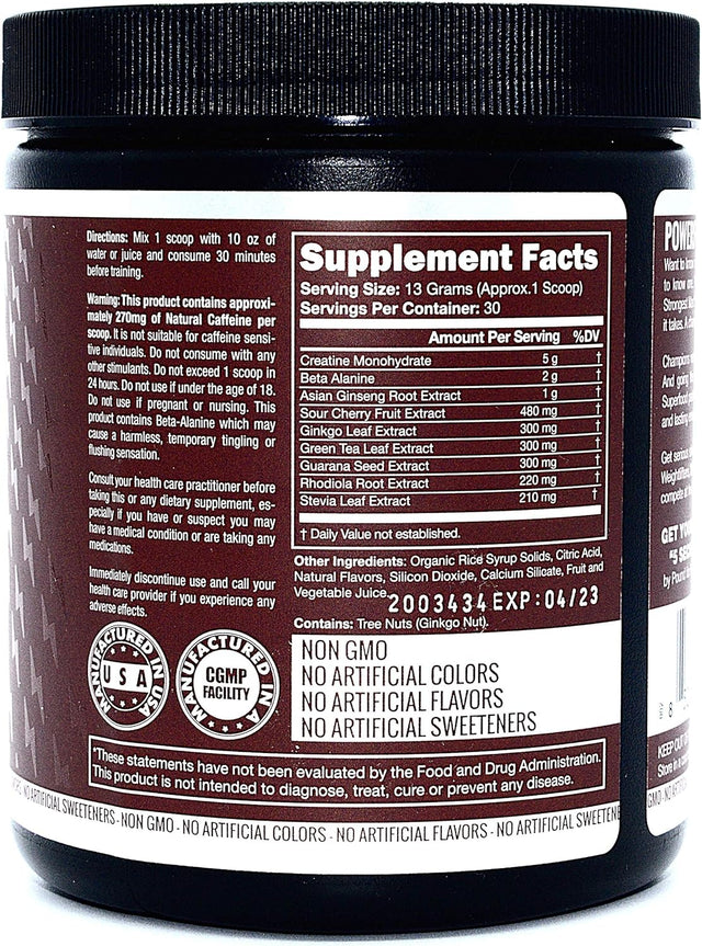 Pre Workout, Best All Natural Preworkout Supplement. Pure Power, Healthy Pump, Clean, Keto Vegan, Paleo, Pre Work Out Powder for Men & Women, Strength & Energy - 390G Raspberry Lemonade