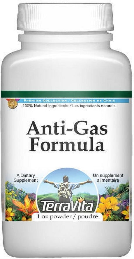 Terravita Anti-Gas Formula Powder - Papaya, Wild Yam, Lobelia and More, (1 Oz, 1-Pack, Zin: 512467)