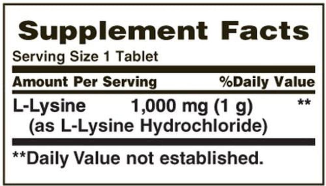 Nature'S Bounty L-Lysine 1000 Mg Tablets 60 Each - (Pack of 3)