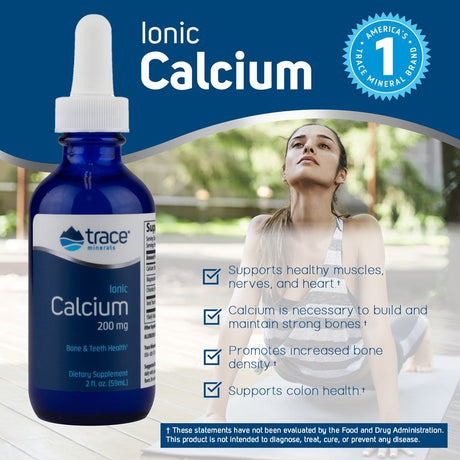 Trace Minerals | Liquid Ionic Calcium | Healthy Bones, Teeth and Muscle Contraction | Vegan | 59Ml