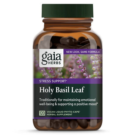 Gaia Herbs Single Herbs Holy Basil -- 120 Vegetarian Liquid Phyto-Caps