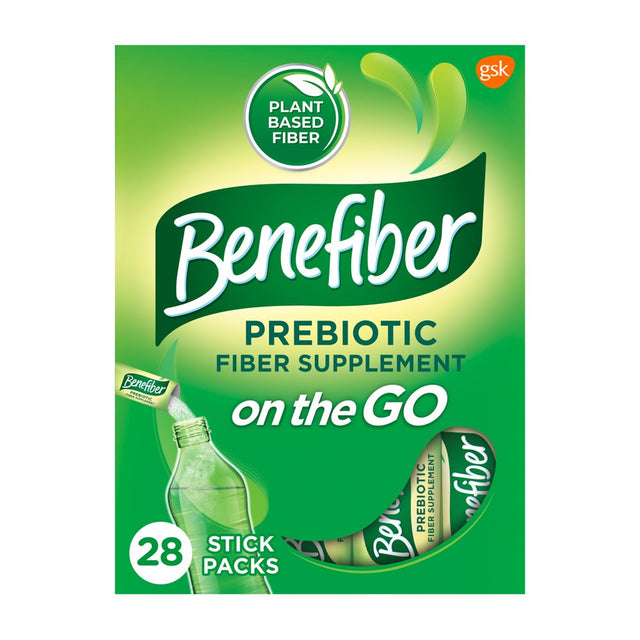 Benefiber on the Go Prebiotic Fiber Powder, Unflavored, 3.92 Oz, 28 Ct