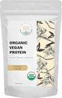 Organic Vegan Protein Powder - Plant Based Protein, Vanilla Flavor - Non Dairy, Lactose Free, No Sugar Added, Gluten Free, Soy Free, Non-Gmo, Ketogenic Vegan Blend - 1 Lb, 16 Ounce