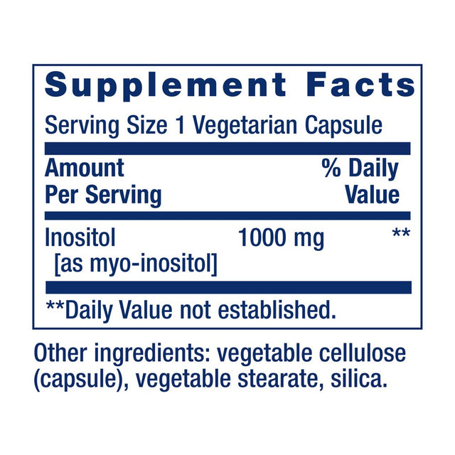 Life Extension Inositol Caps – 1000 Mg, Myo-Inositol – Mood Health, Well-Being, Glucose Metabolism, Hormone Balance – Gluten-Free, Non-Gmo, Vegetarian – 360 Capsules