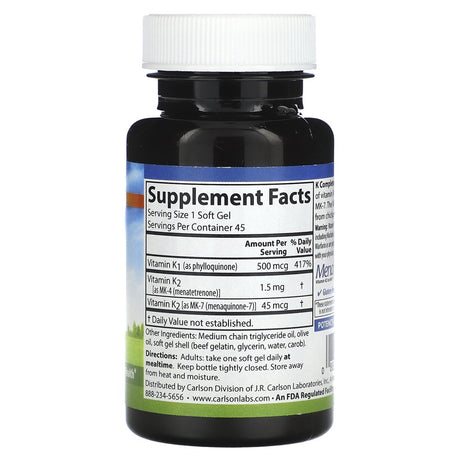 Carlson Labs - K Complete - 45 Softgels