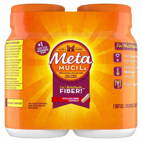 Metamucil Fiber Therapy for Regularity Fiber Supplement - 340 Capsules