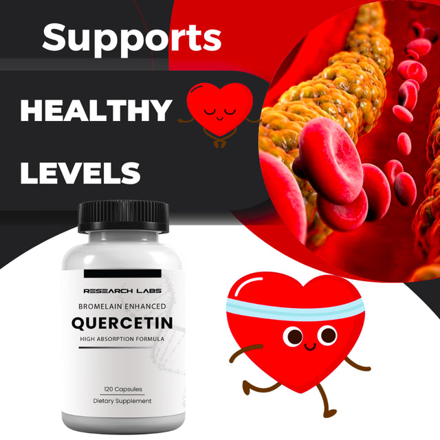 Research Labs Quercsalis™ Quercetin W/ Bromelain, 2 Bottle Special, 240 Veg Capsules. High Absorption Formula. Supports Cardiovascular, Immune, Anti-Inflammatory, Anti-Oxidant Health