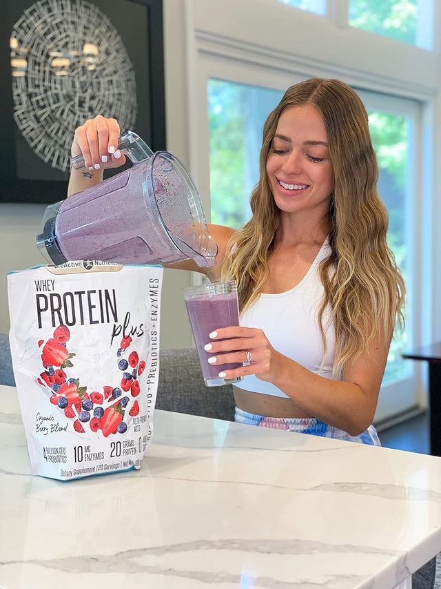 Whey Protein plus 600G 20 Servings 4 Billion CFU Probiotics Prebiotics 10Mg Enzymes L-Glutamine 20G Protein Antioxidants Phytonutrients Keto Mcts No Sugar