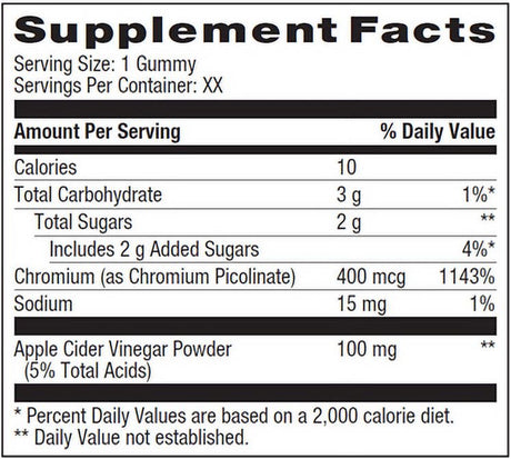 Spring Valley Non GMO Weight Management Dietary Supplement Gummies, Apple, 400 Mcg, 60 Count