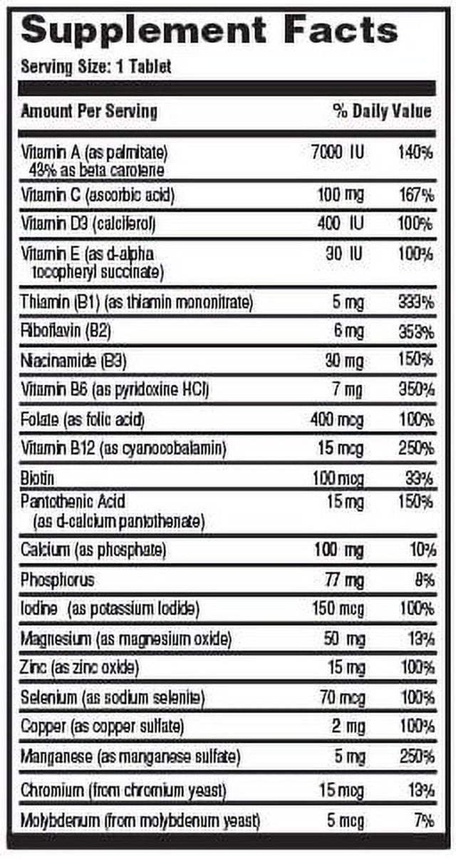 ENDUR-VM - without Iron – Sustained-Release Daily Multi-Vitamin - Vitamin A, Vitamin C, Vitamin D, Vitamin E, Vitamin B12 - Zinc for Immune Health Support + Calcium & More - 150 Tablets