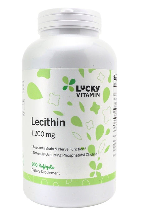 Luckyvitamin - Lecithin Brain & Nerve Support 1200 Mg. - 200 Softgels