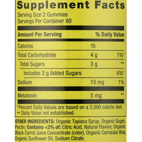 Spring Valley Non GMO Melatonin Dietary Supplement Gummies, Strawberry, 5 Mg, 120 Count