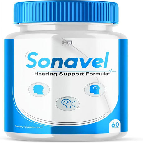 (1 Pack) Sonavel Supplement Pills- for Hearing Support Tinnitus - Premium Formula - White Color Pills and One Size - 60 Capsules