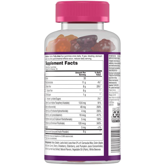 Mirafiber Gummies, 8G Prebiotic Fiber and Metabolism Support, 72 Count