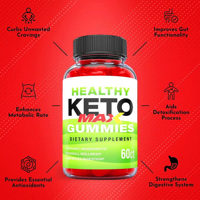 (1 Pack) Healthy Max Keto ACV Gummies - Supplement for Weight Loss - Energy & Focus Boosting Dietary Supplements for Weight Management & Metabolism - Fat Burn - 60 Gummies