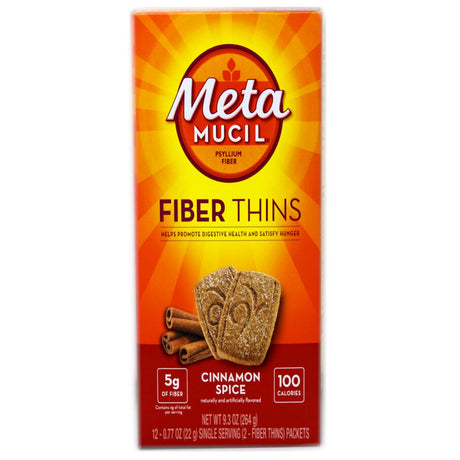 Metamucil Fiber Thins Cinnamon Spice - 12Ct