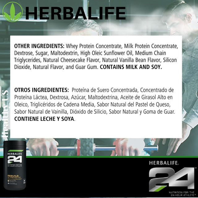 HERBALIFE24 Rebuild Strength: Vanilla Ice Cream (1000 G), Nutrition for the 24-Hour Athlete, Rebuild Lean Muscle, Support Immune Function, Natural Flavor, No Artificial Sweetener, 1000G