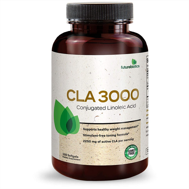 Futurebiotics CLA 3000 Extra High Potency - Non-Stimulating Conjugated Linoleic Acid, Non GMO, 120 Softgels