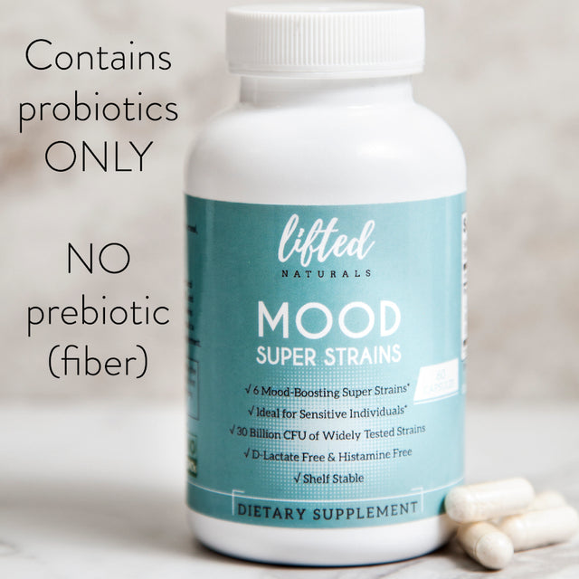 Lifted Naturals, Mood Super Strains, Histamine-Free, Probiotics ONLY, 60 Day Supply