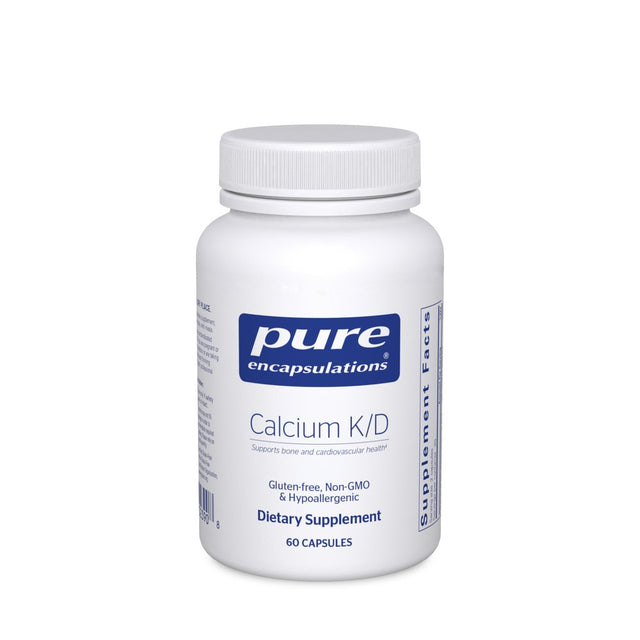 Pure Encapsulations Calcium K/D | Supplement for Bone Strength, Immune System, Colon, and Cardiovascular Health* | 60 Capsules