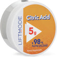 Liftmode Citric Acid (Anhydrous) Natural Food Additive - Enhances Flavor, Increases Mineral Absorption & Promotes Kidney Health | Vegetarian, Vegan, Non-Gmo, Gluten Free - 5 Grams (50 Servings)