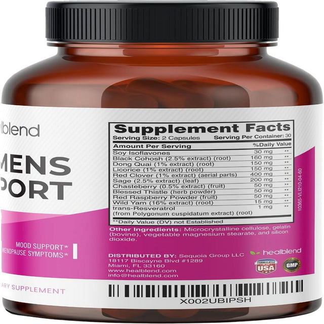 Healblend Women'S Support Supplements - Reduces Menopause Symptoms, Hormonal Balance, Promote Healthy Mood - 2 Pack