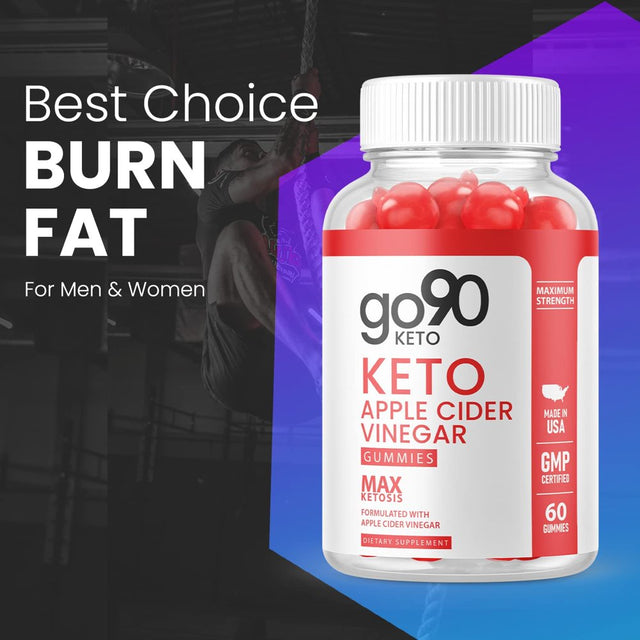 (3 Pack) Go90 Keto ACV Gummies - Supplement for Weight Loss - Energy & Focus Boosting Dietary Supplements for Weight Management & Metabolism - Fat Burn - 180 Gummies