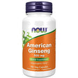 NOW Supplements, American Ginseng (Panax Quinquefolius) 500 Mg, Herbal Supplement, 100 Veg Capsules