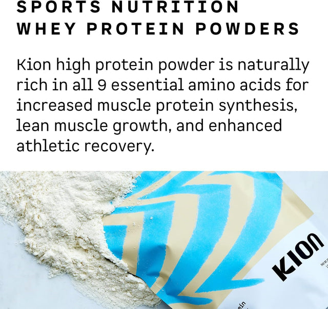 Kion Clean Protein | Grass-Fed & Pasture-Raised Whey Isolate Protein Powder | Smooth Vanilla | 30 Servings