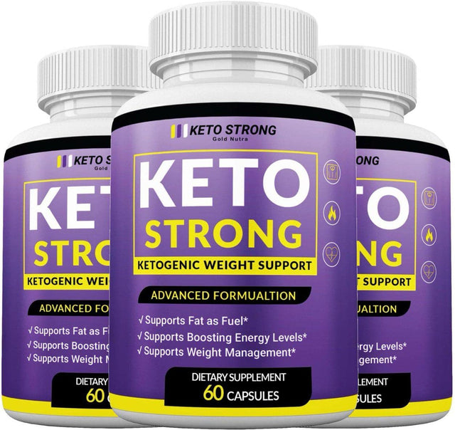 (3 Pack) Keto Strong Diet Pills, New 2022 Formula, 3 Month Supply