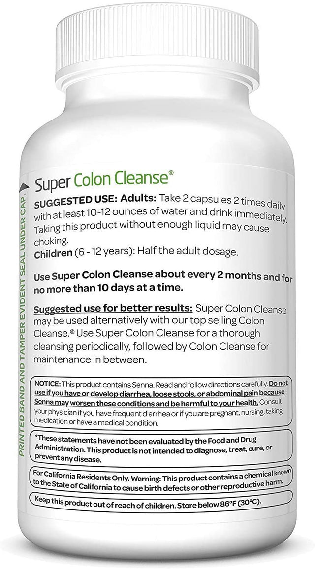 Health plus Super Colon Cleanse Psyllium with Herbs, 500Mg Capsules 120 Ea