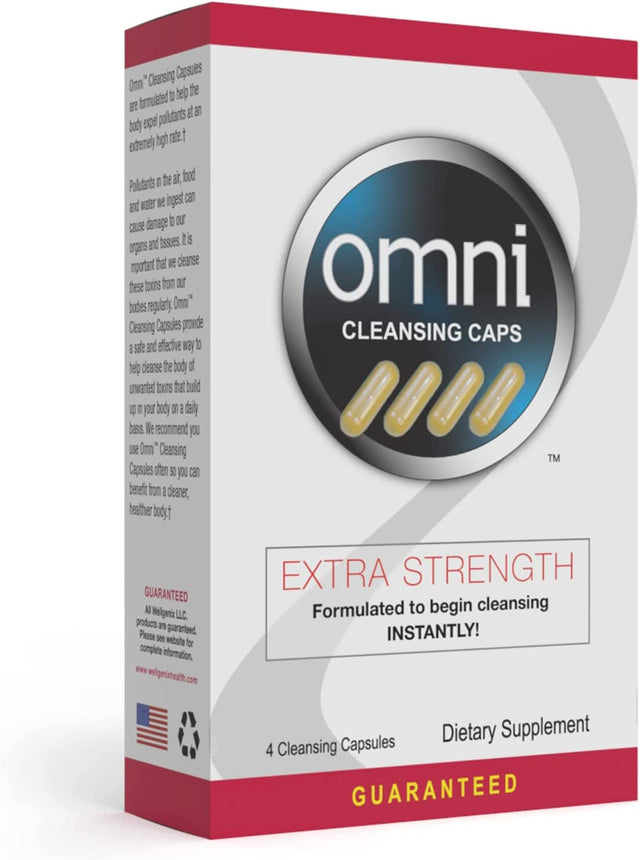 Wellgenix Omni Cleansing Capsules- Extra Strength Cleansing-Potent Deep System Cleanser (4 Fast Caps) (2 Pack)