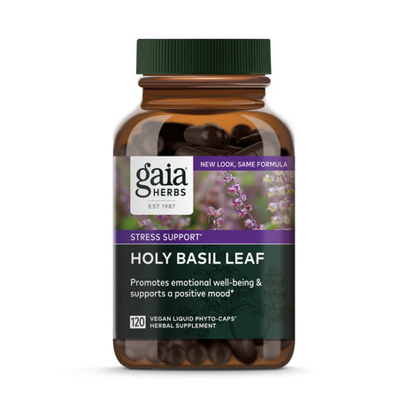 Gaia Herbs Holy Basil Leaf, 120 Vegan Liquid Phyto-Caps