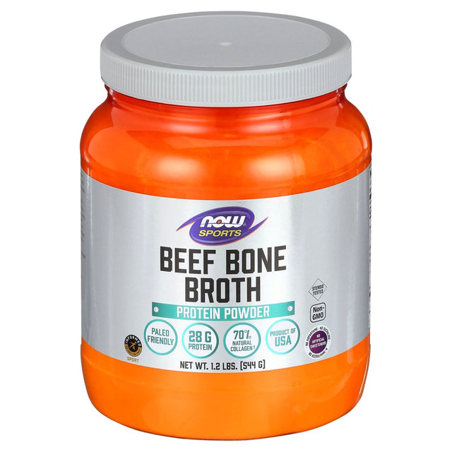 Now Foods, Beef Bone Broth Protein - 1.2 Lb Powder