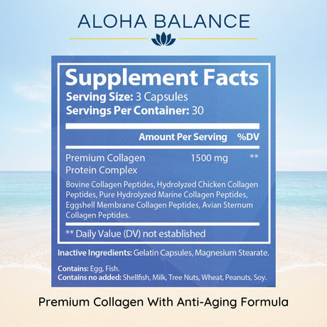 Premium Collagen - Full Spectrum - All in One Collagen Supplement by Aloha Balance