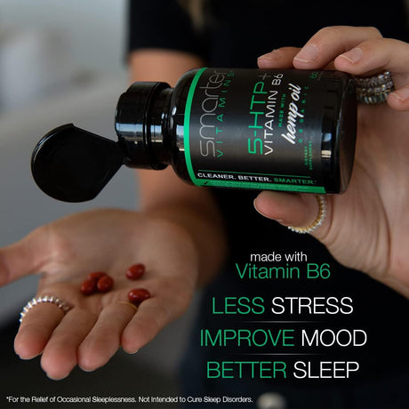 200Mg 5-HTP + Vitamin B6, Natural Stress Relaxation, Mood & Sleep Boost, Extended Time Release, 60 Softgels, 30 Servings