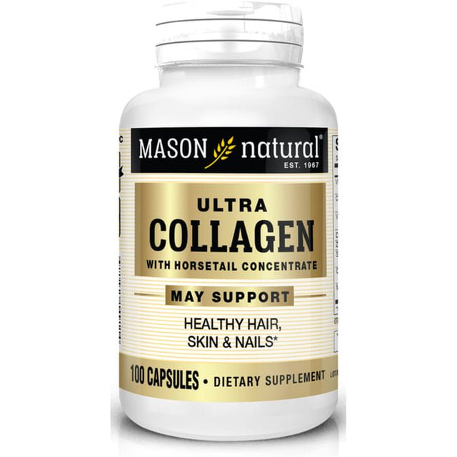 Mason Natural Ultra Collagen with Horsetail Concentrate - Supports Healthy Hair, Skin & Nails, Premium Beauty Supplement, 100 Capsules