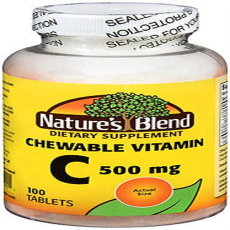 Nature'S Blend Vitamin C 500 Mg Chewable Tablets - 100 Ct