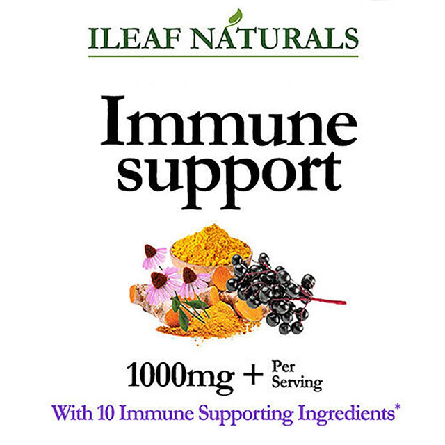 Ileaf Naturals Immune Support with Elderberry - 60 Veggie Capsules