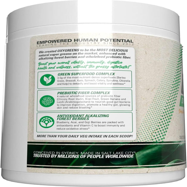 Ehplabs Oxygreens Super Greens Powder - Spirulina & Chlorella Superfood, Green Juice Powder & Greens Supplements with Prebiotic Fibre, Antioxidants & Immunity Support, 30 Serves (Pineapple)