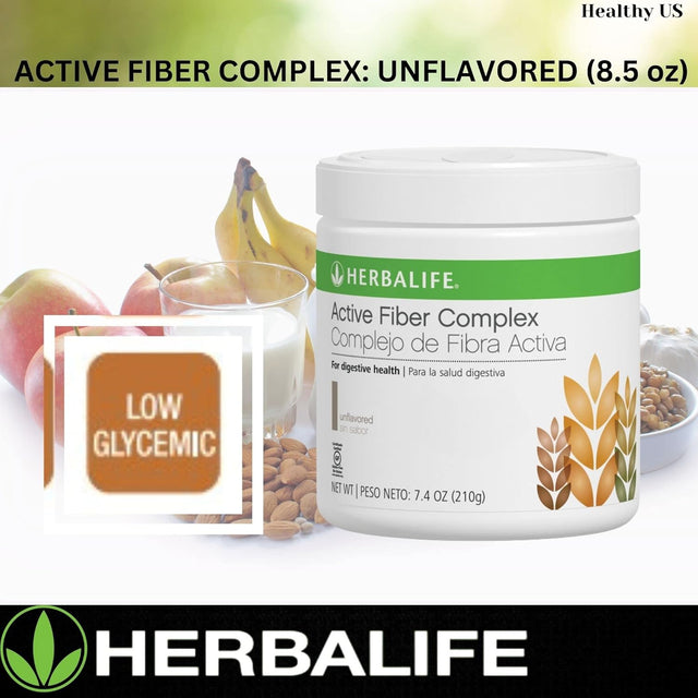 Herbalife Unflavored Active Fiber Complex: (210G) 7.4 Oz. for Digestive Health, Natural Flavor, Gluten-Free, 10 Calories