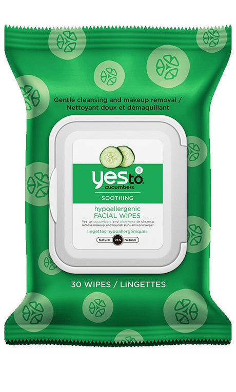 Yes to Cucumbers Soothing Makeup Remover Wipes, 30 Ct