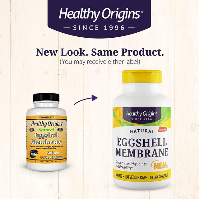 Healthy Origins Eggshell Membrane 500 Mg (NEM, Non-Gmo, Gluten Free, Joint Support), 120 Veggie Caps